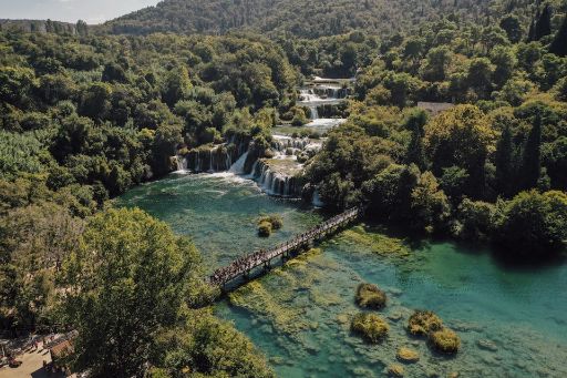A far view of the Krka National Park