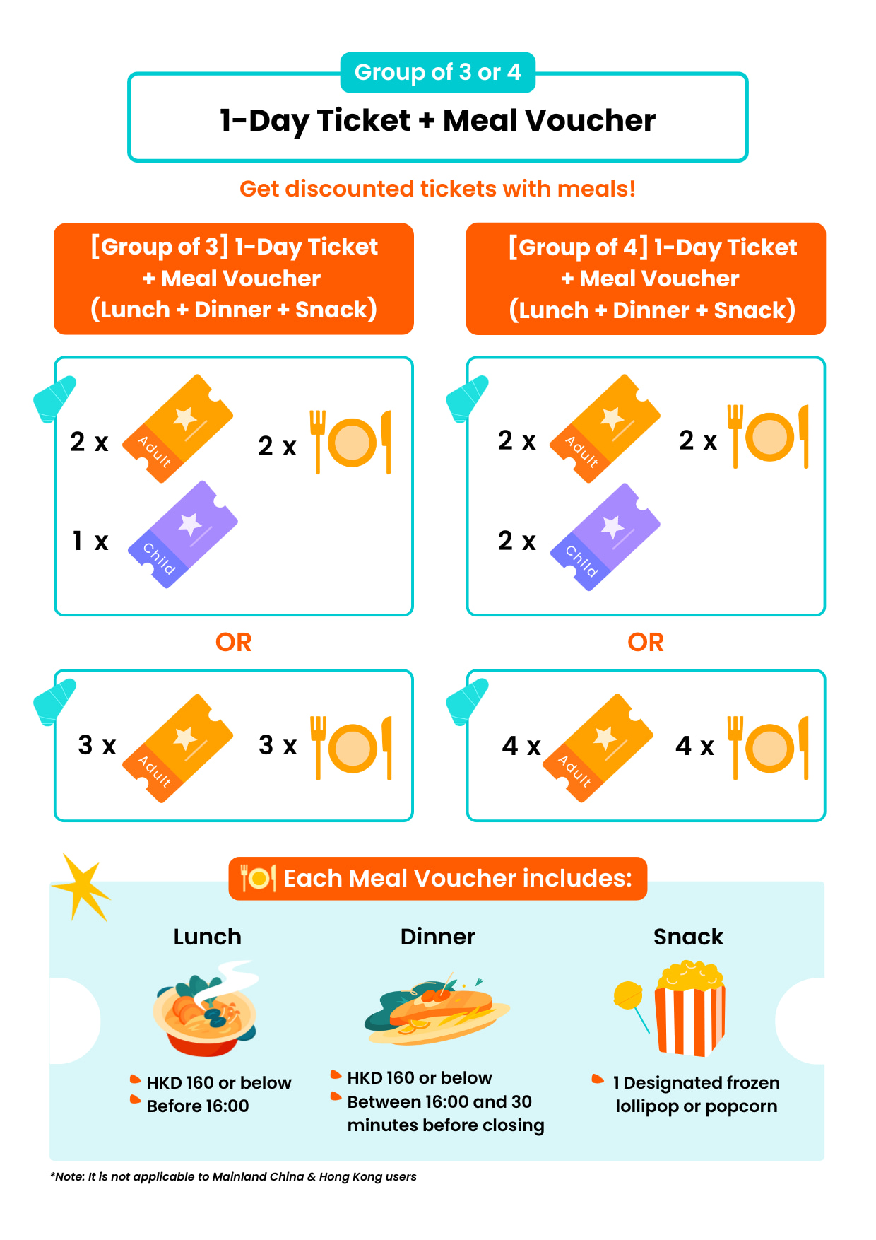 1-Day Ticket + Meal Voucher