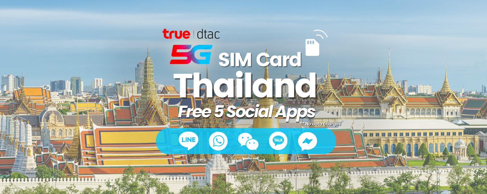 [dtac5G] HAPPY TOURIST SIM Card for Thailand - Thailand Pick Up
