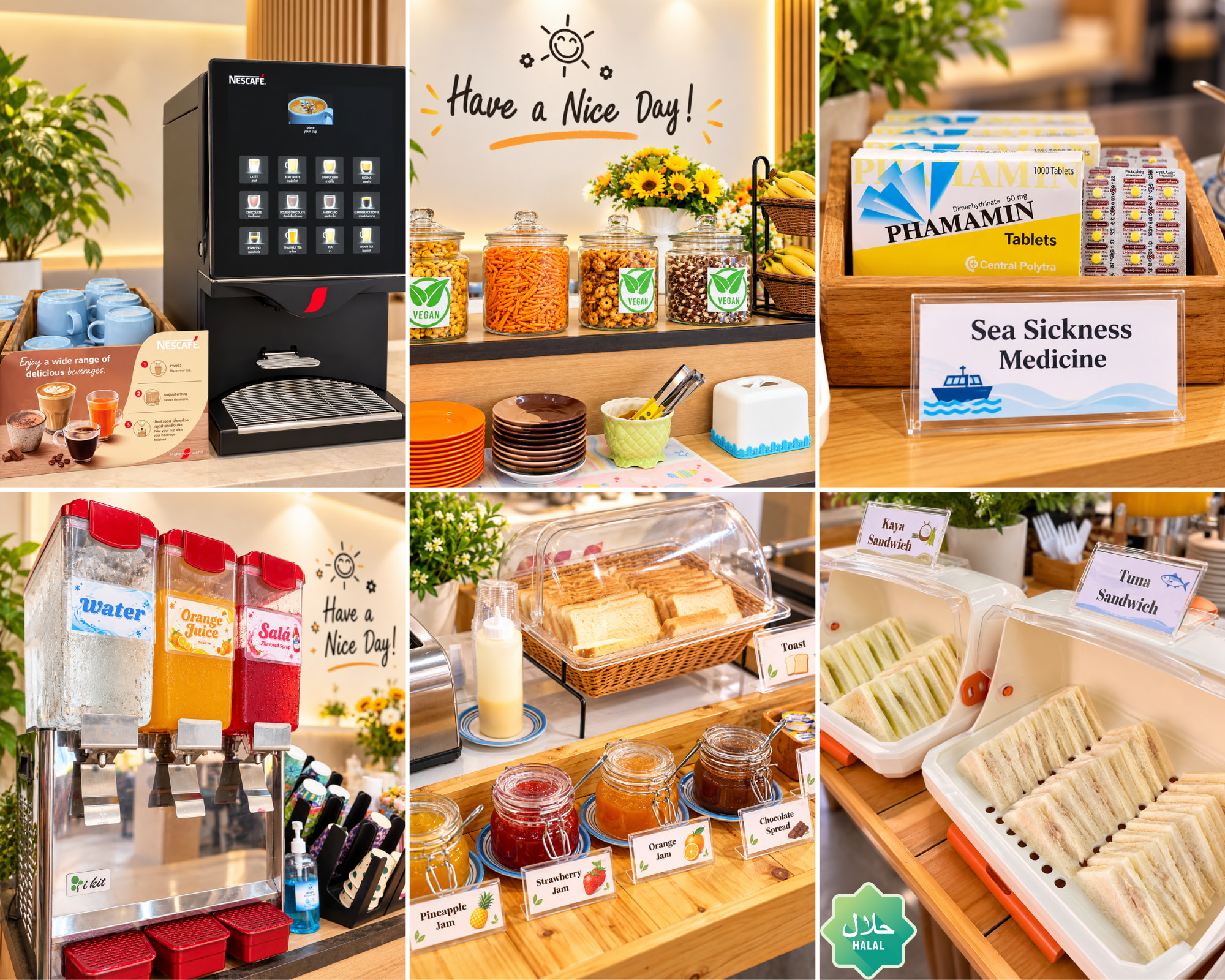 Enjoy complimentary morning snacks, coffee, soft drinks, toast, sandwiches, and seasickness medicine at the pier before your tour! Enjoy complimentary morning snacks, coffee, soft drinks, toast, sandwiches, and seasickness medicine at the pier before your tour!