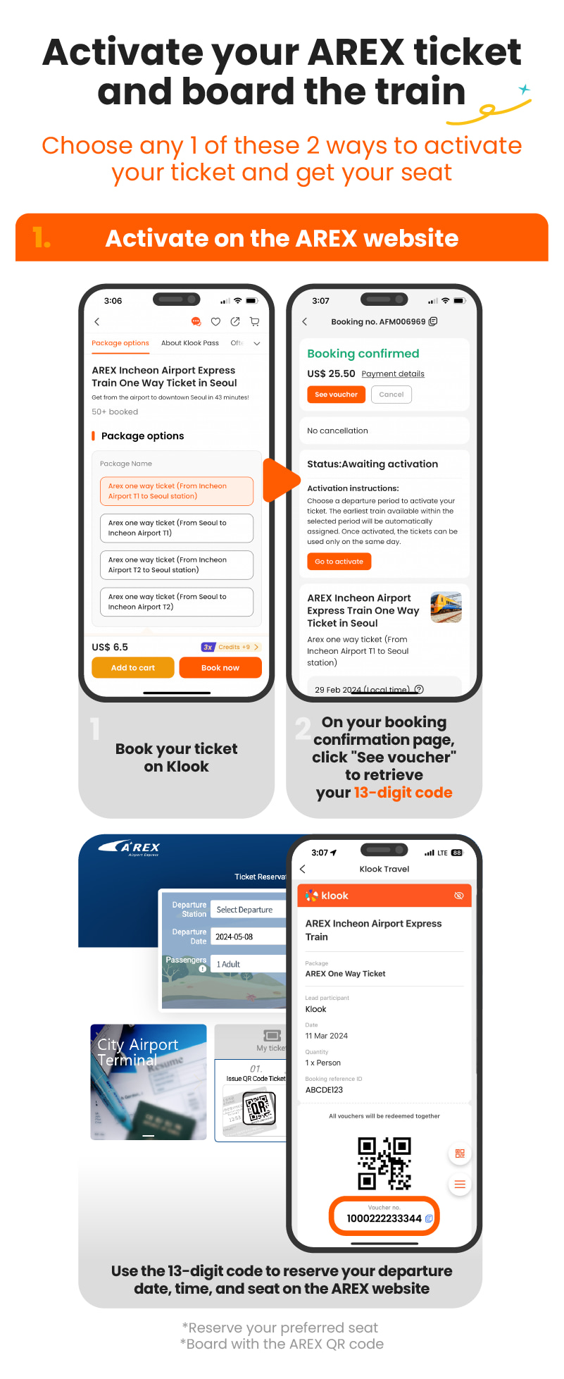 AREX x KLIA Ekspres Airport Express Train Ticket