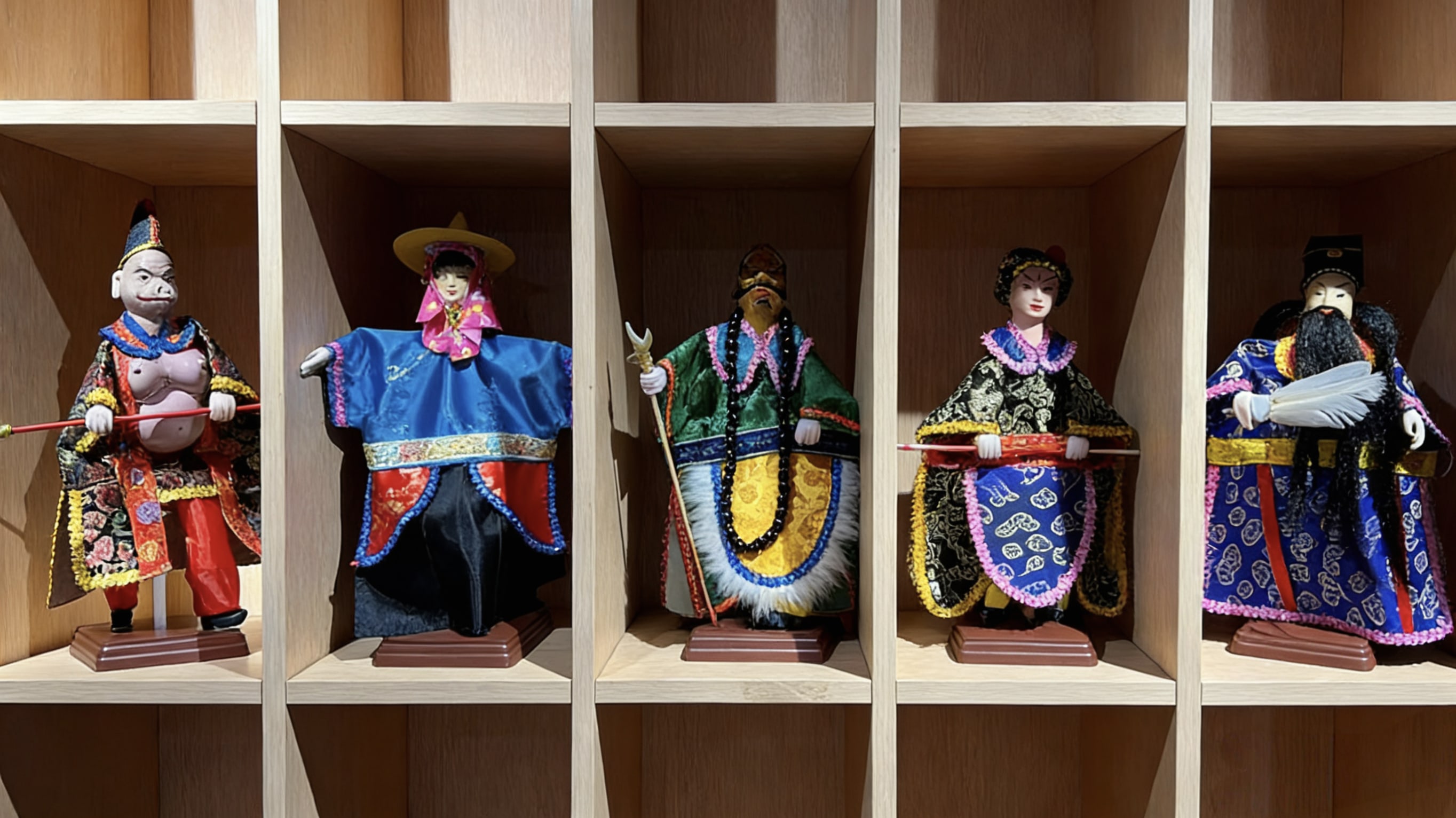 它們或憨或颯，像把戲文裡的角色，都收進了這排窄窄的格子裡