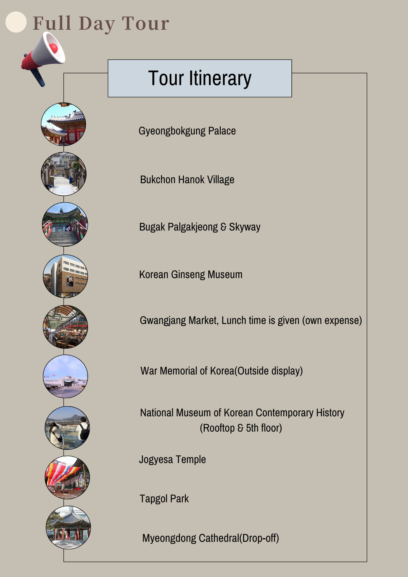 景福宮＆北村韓屋村＆廣藏市場之旅