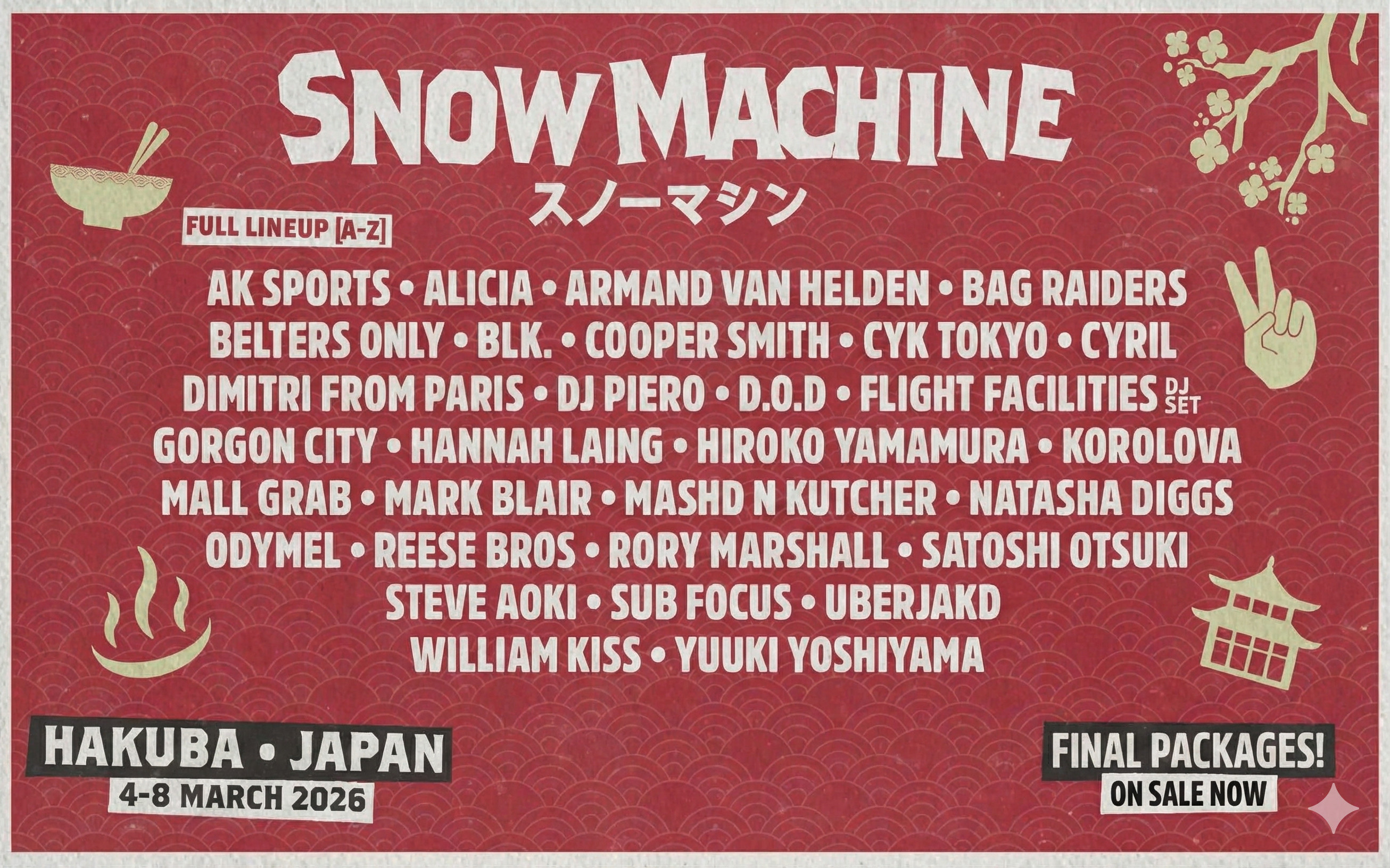 SNOW MACHINE JAPAN 2026