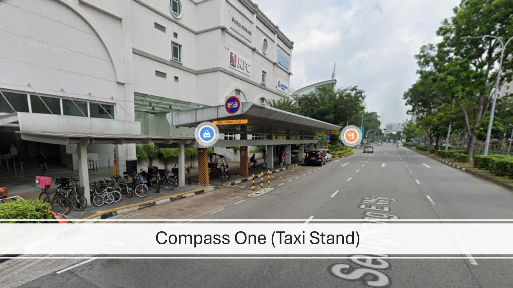 Compass One Taxi Stand pick-up point