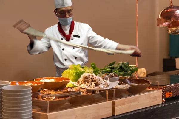 Picture of some dishes in the hotel restaurant