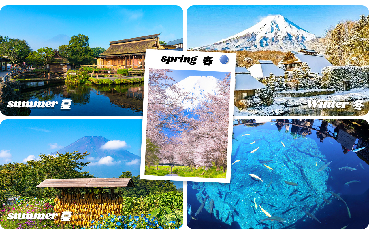 這裡被譽為“日本的天然名水百選”,泉水映照著富士山,景色如夢似幻,是絕佳的觀光勝地 這裡被譽為“日本的天然名水百選”,泉水映照著富士山,景色如夢似幻,是絕佳的觀光勝地
