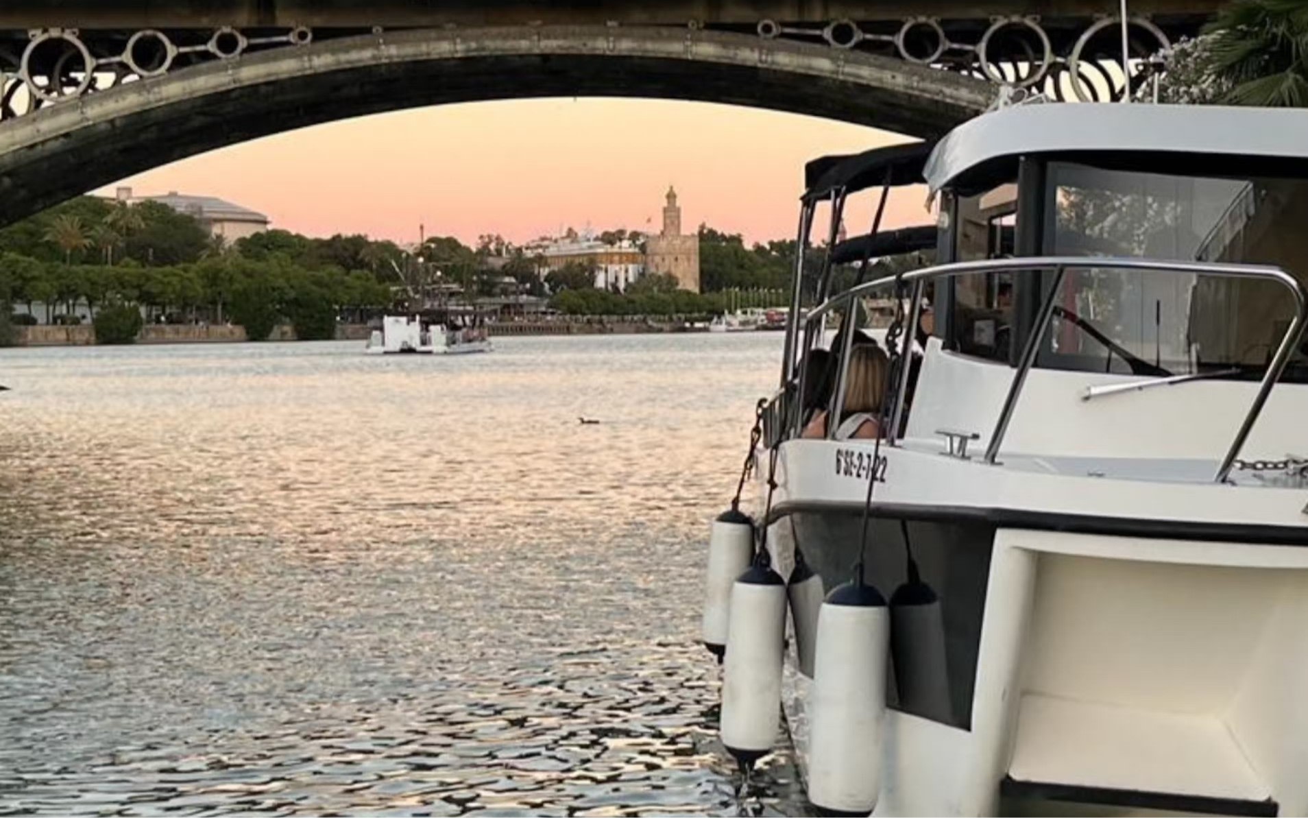 Guadalquivir River boat tour with drink in Seville