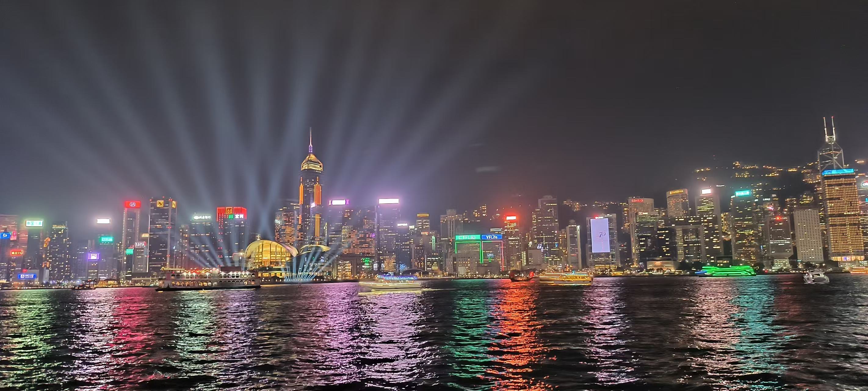 香港瑩之旅-夜遊觀光維多利亞港