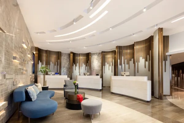 Hotel public area environment display map