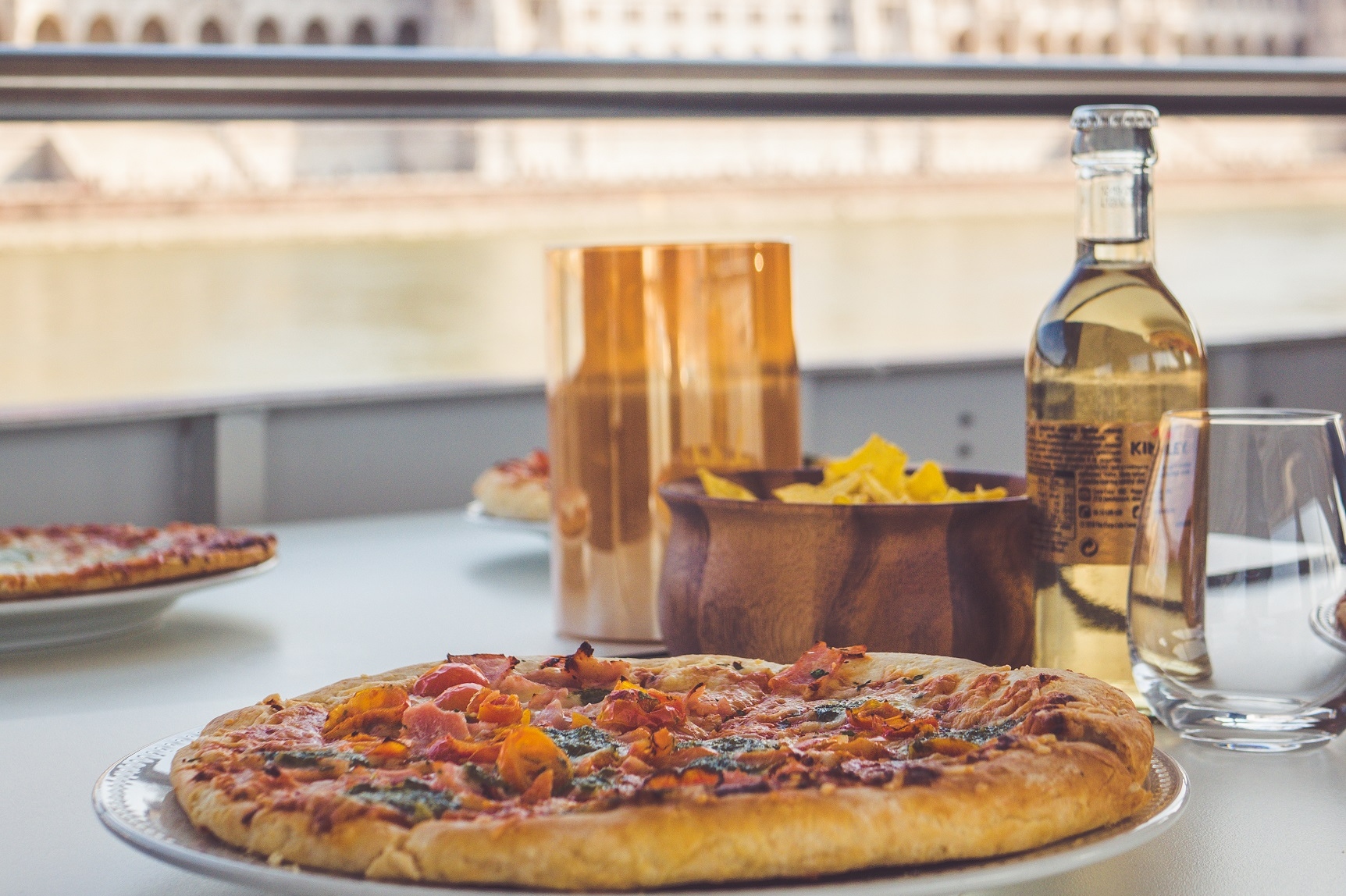 Cruise with Pizza and Beer in Downtown Budapest