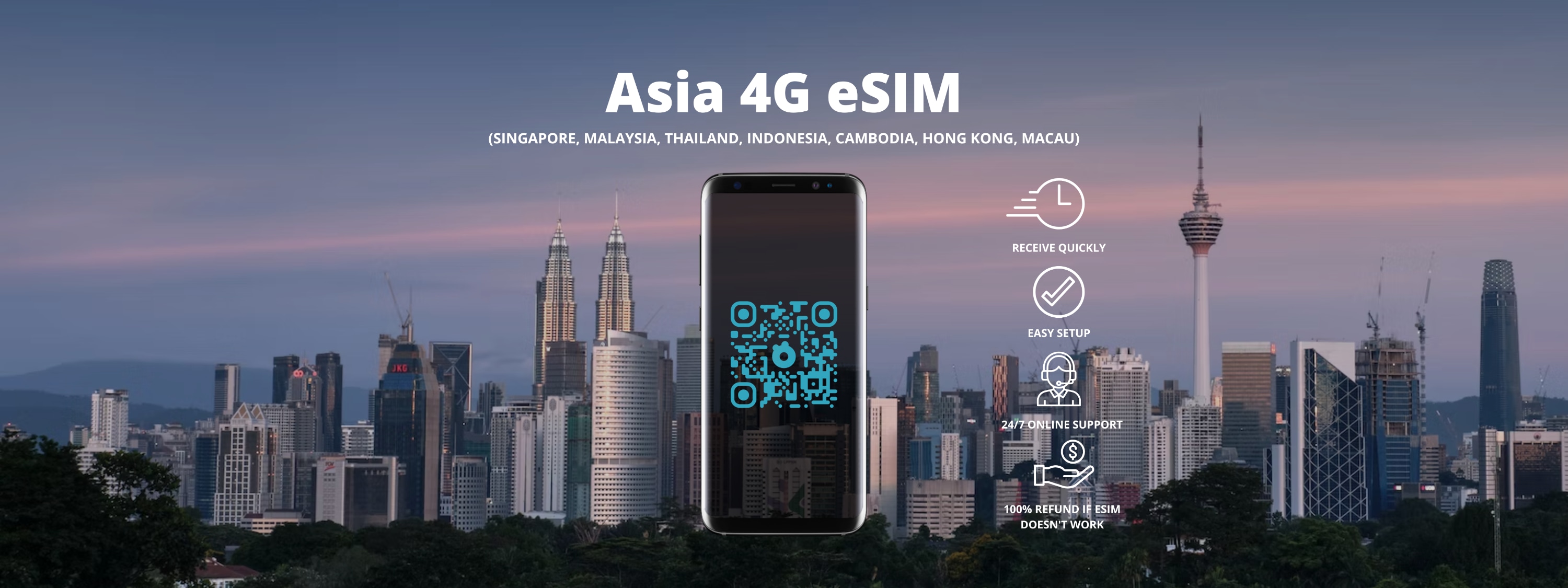 【快閃優惠】亞洲 eSIM 卡（適用於新加坡＆馬來西亞＆泰國＆印尼＆柬埔寨＆香港＆澳門）