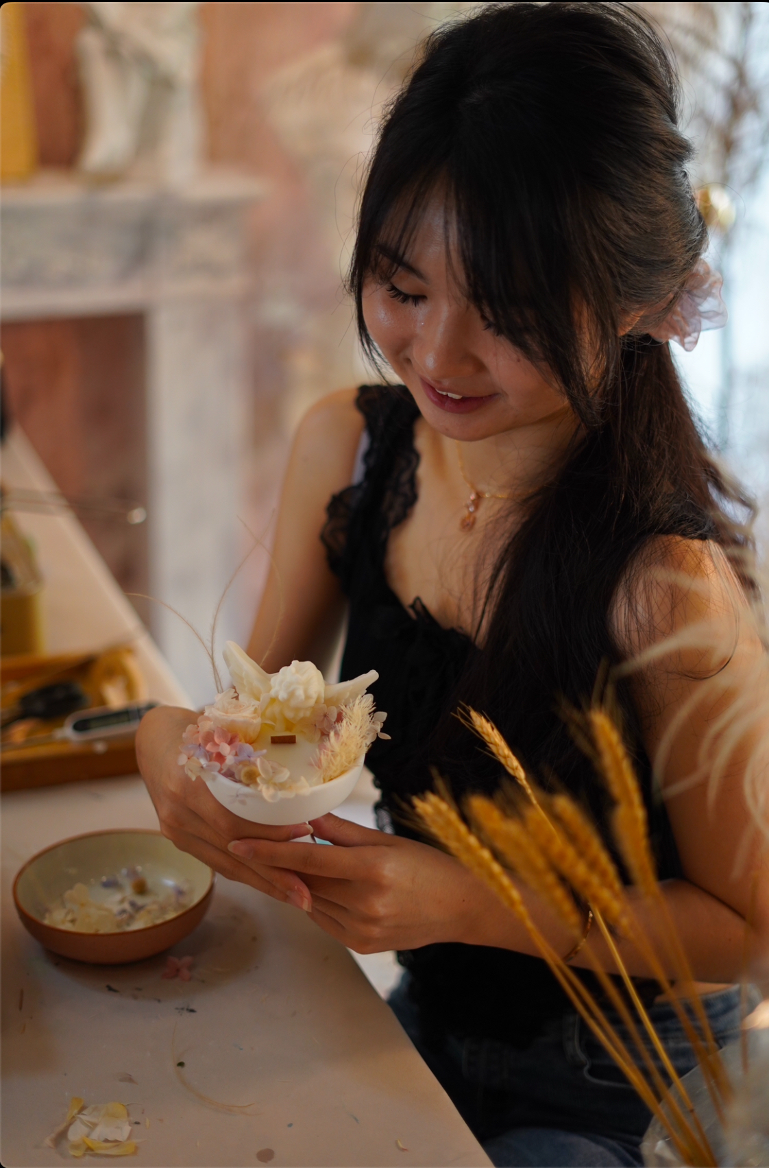 香薰花卉蠟燭製作