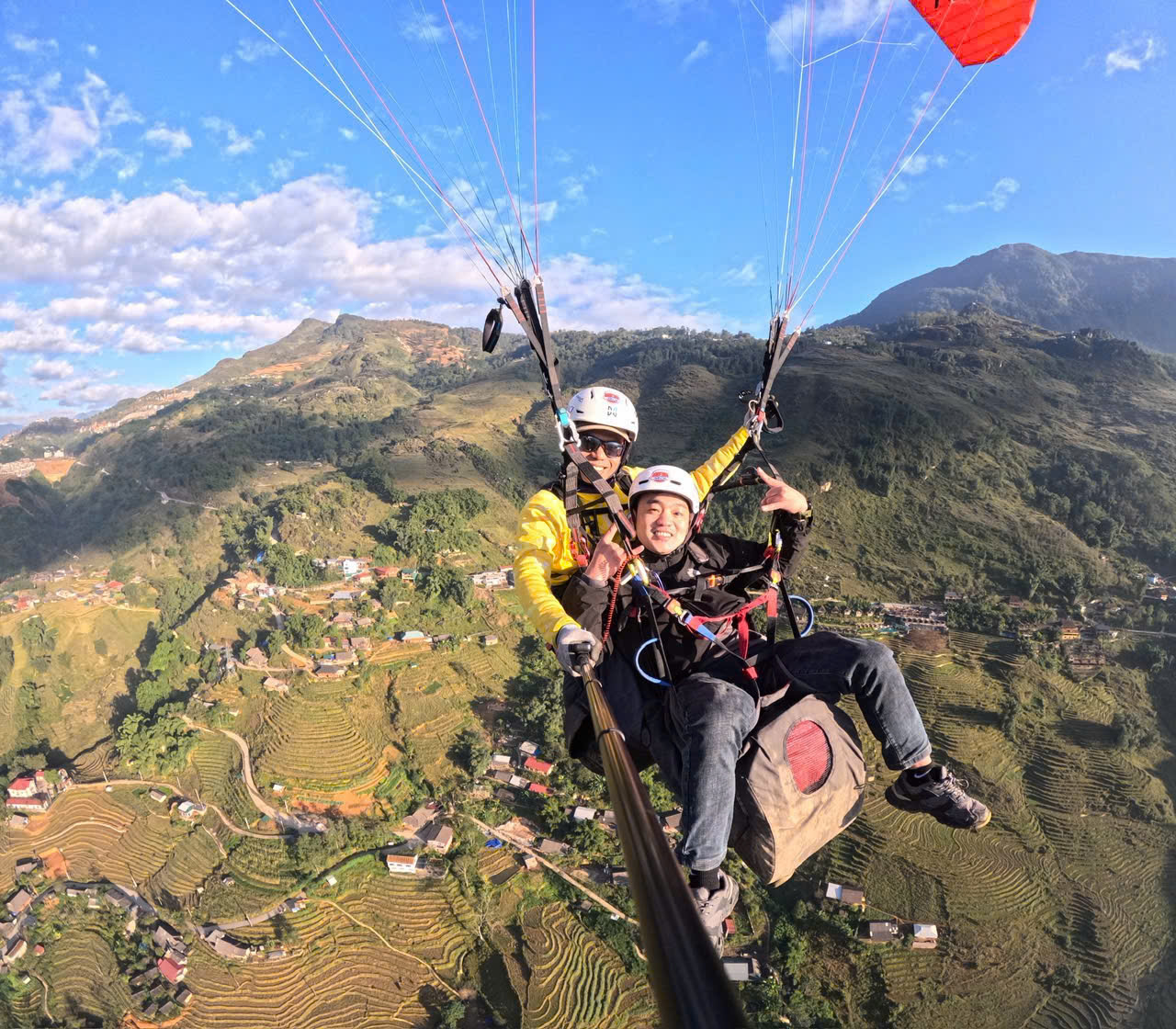 Chasing the wind where mountains touch the sky