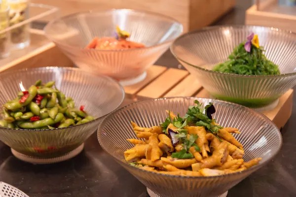 Picture of some dishes in the hotel restaurant
