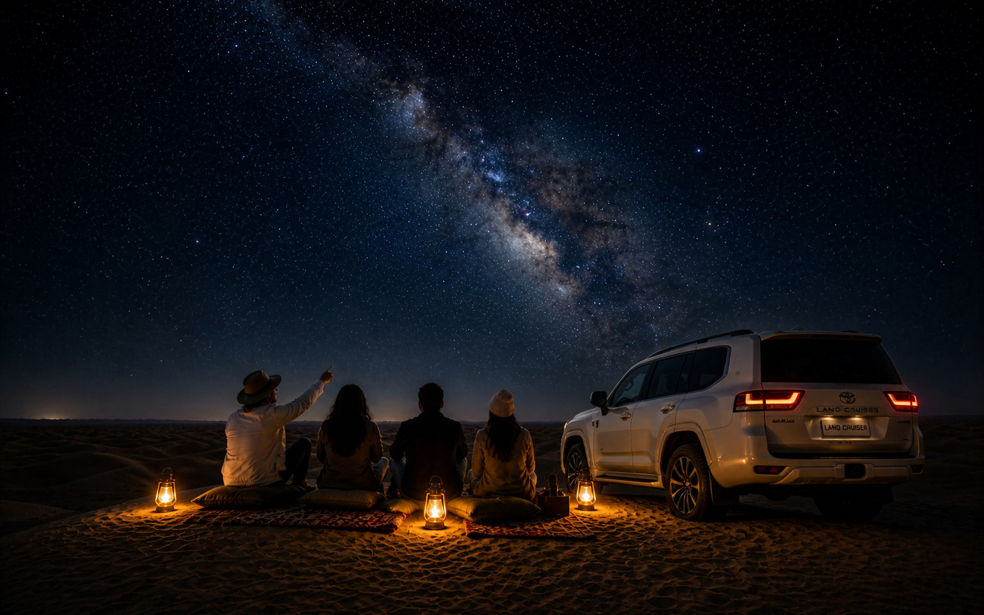 Doha Private Night Desert Safari with Stargazing & Hidden Beach