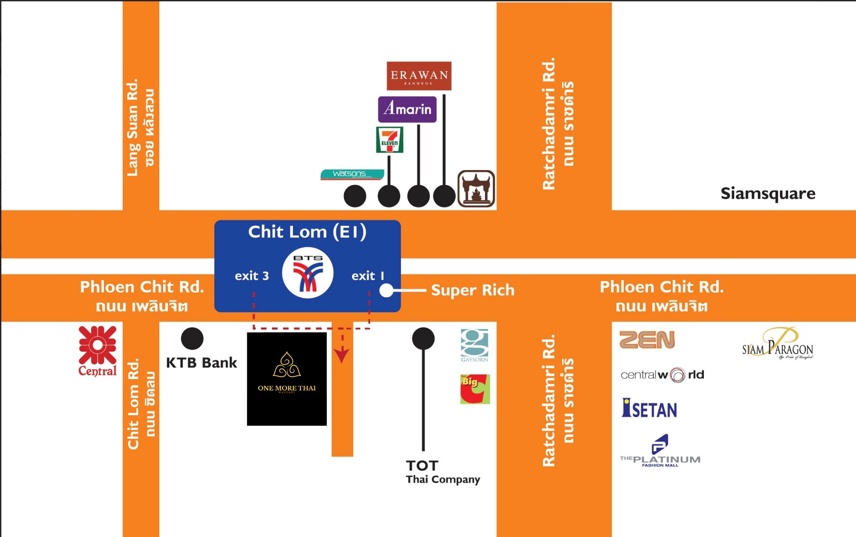 One More Thai Chit Lom map