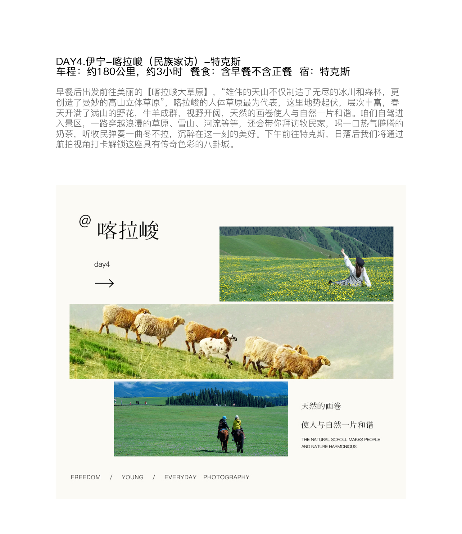 新疆伊犁牧野伊夏五月版7日（全程攝影旅拍+賽湖帆船體驗+喀拉峻民族家訪+庫爾德寧小火鍋+那拉提空中草原+恰甫其海+果子溝大橋+六星街）