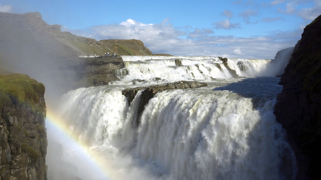 gullfoss waterfall in iceland