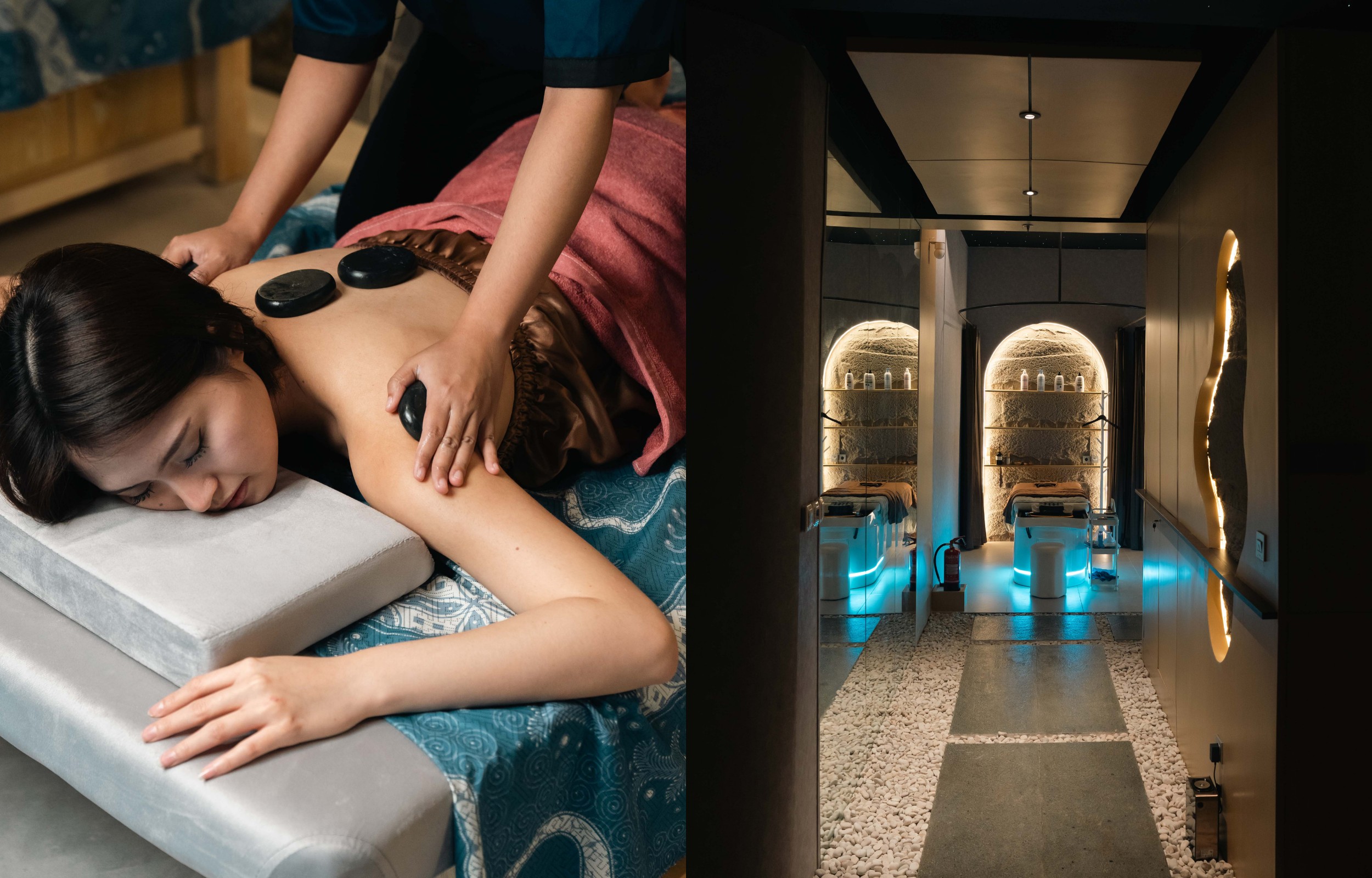 在柔和燈光營造的禪風空間中，享受招牌全身按摩體驗，徹底釋放深層肌肉壓力，達到身心靈的完全放鬆。