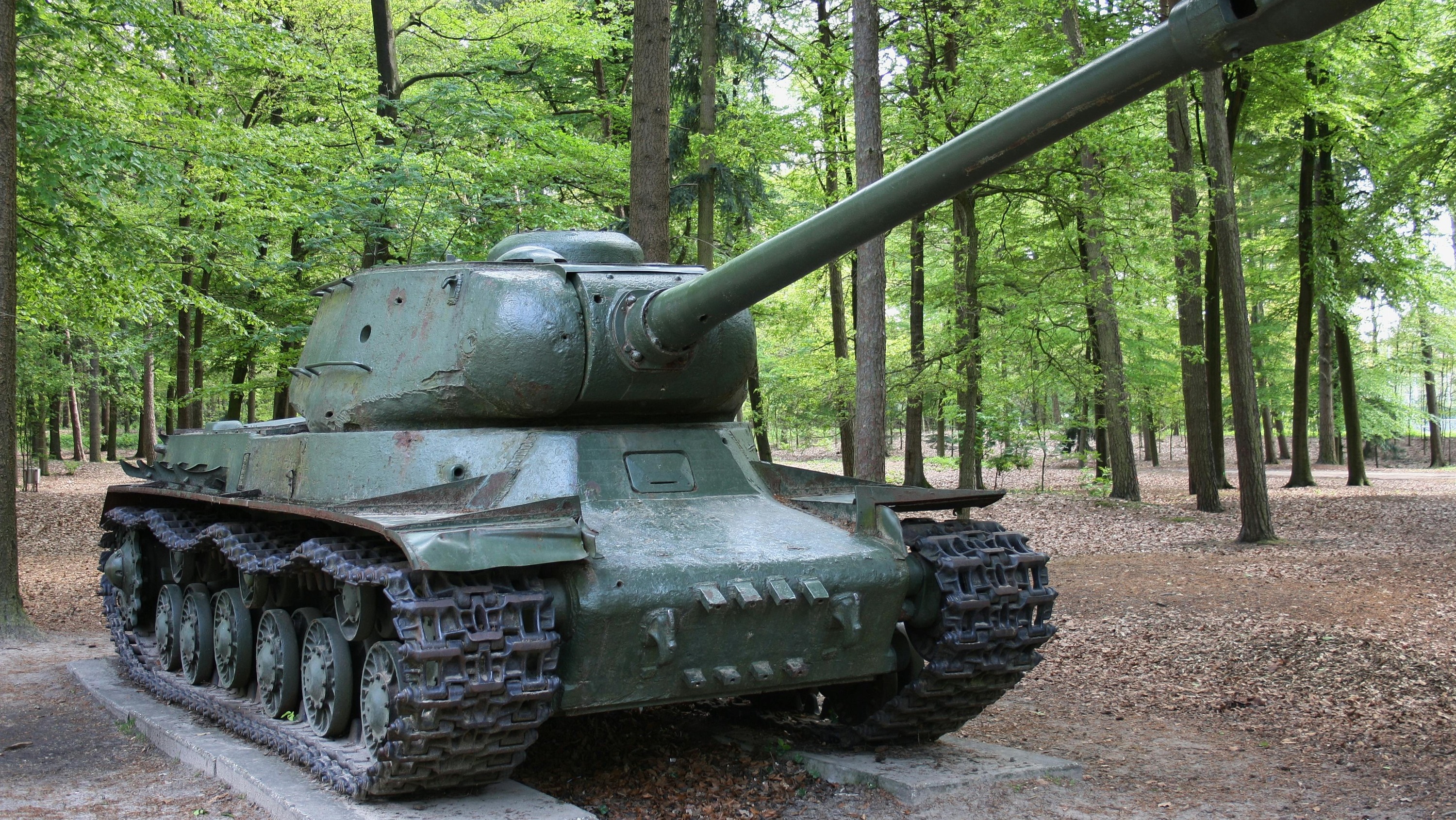 Discover a diverse collection of Allied and Axis military vehicles, such as this Soviet tank