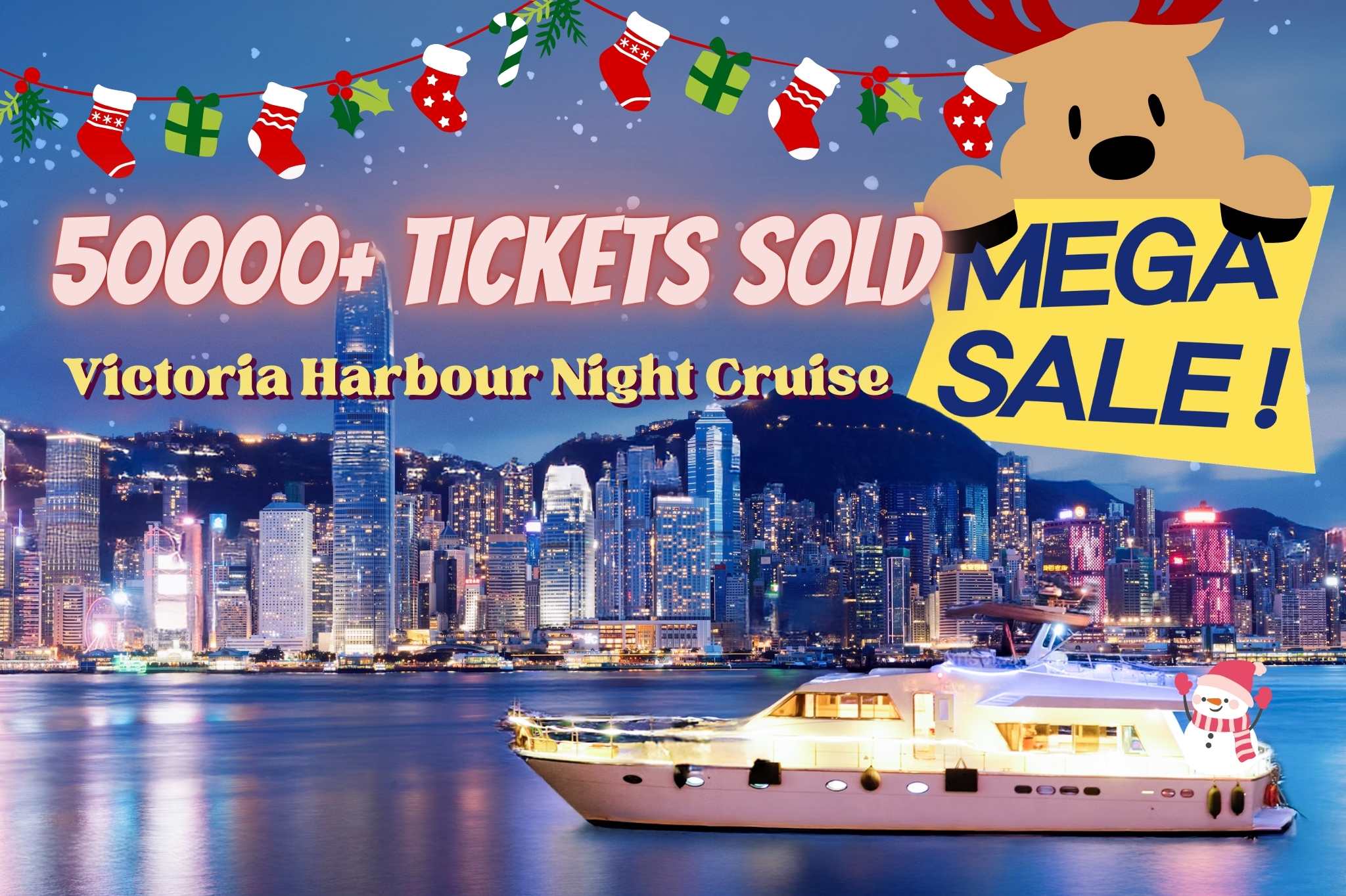 Victoria Harbour Night Cruise Luxury Dreamer (Unlimited Snacks Drinks+Photography)