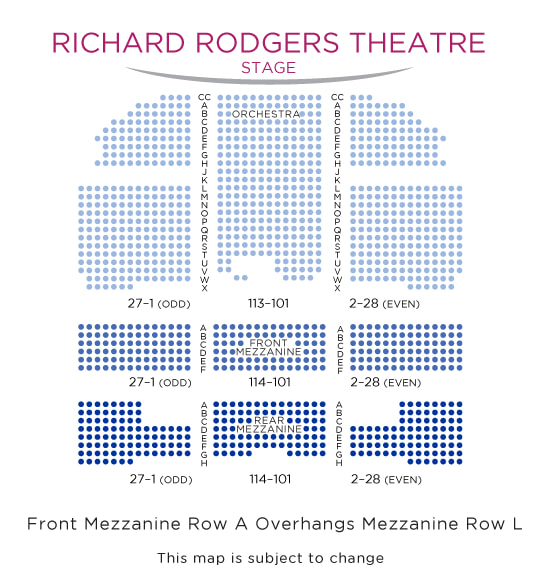 Richard Rodgers Theatre Seating Chart