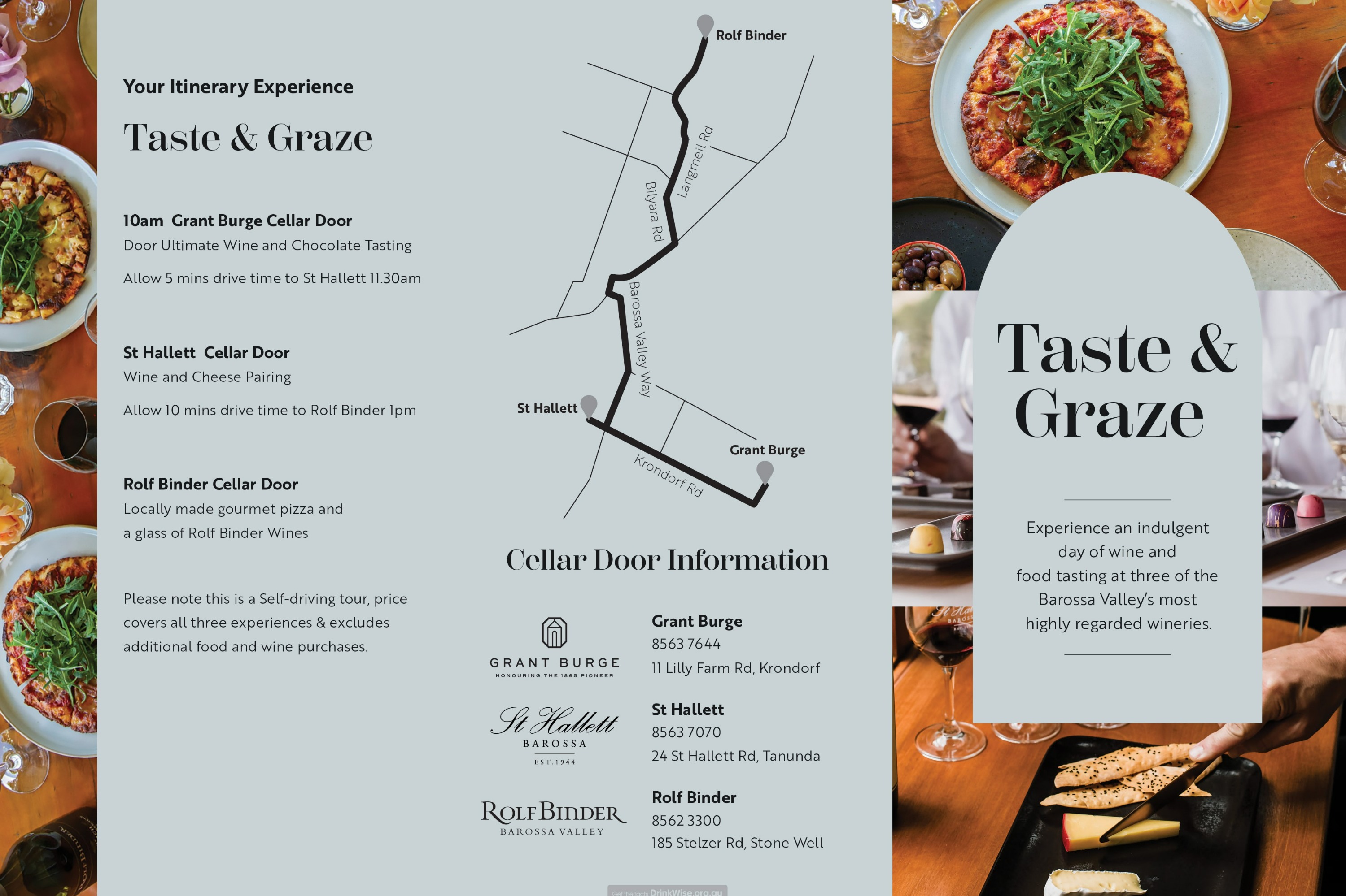 Barossa Food and Wine Trail Grazing Experience at St Hallet Wines 