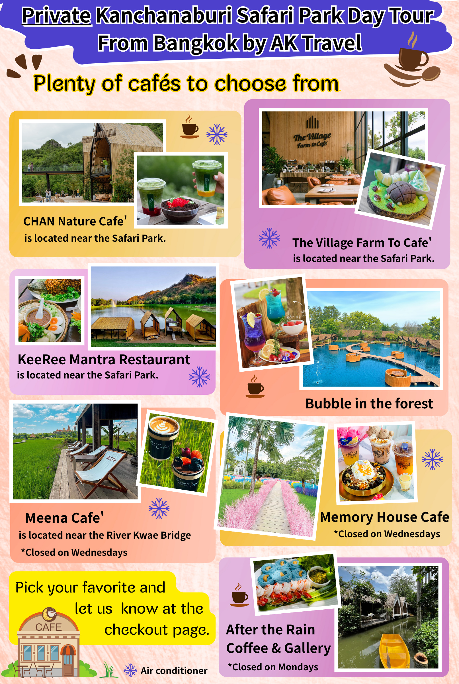 北碧府野生動物園和桂河大橋一日遊