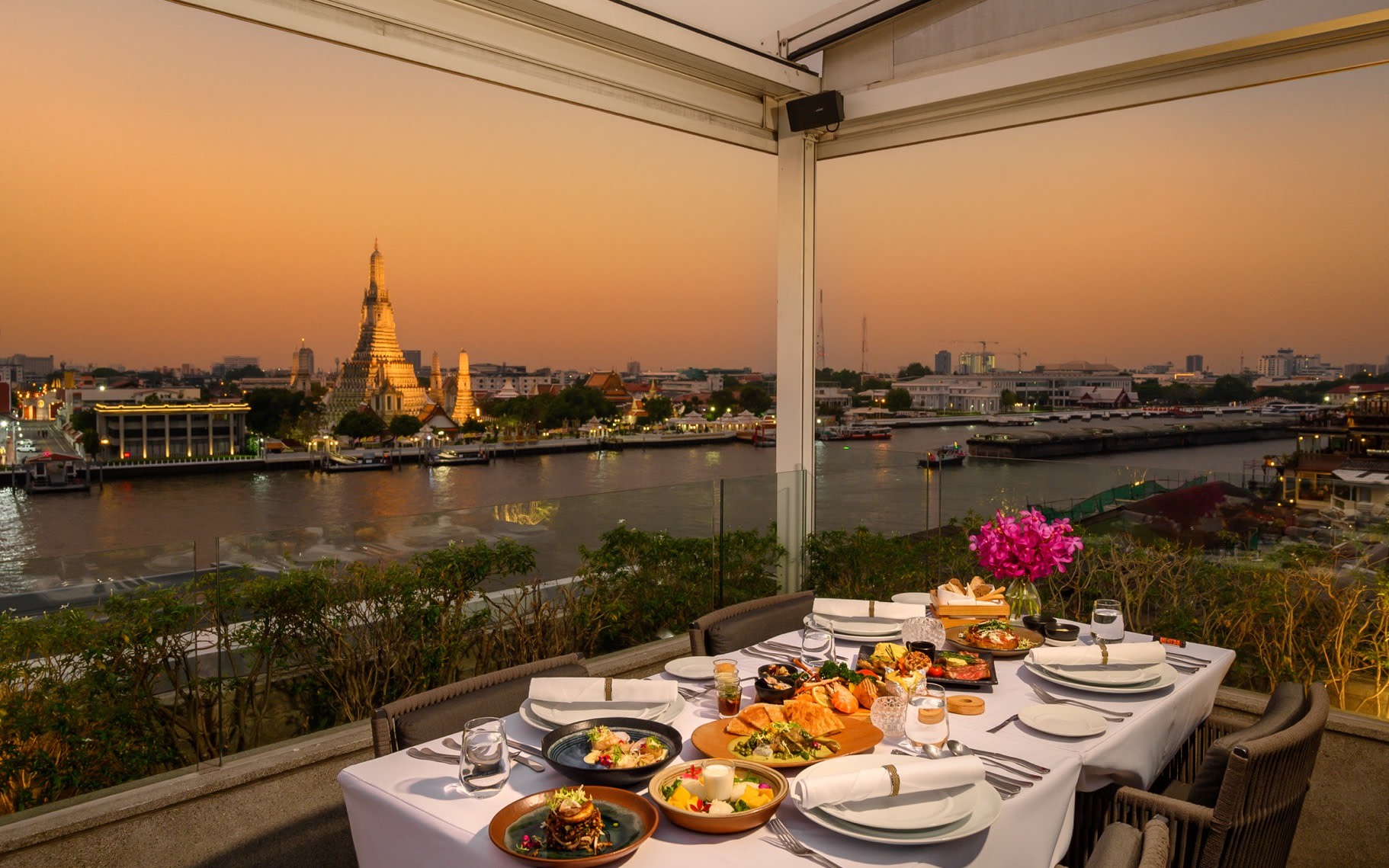 Above Riva at Riva Arun Rooftop Dining with Riverside View