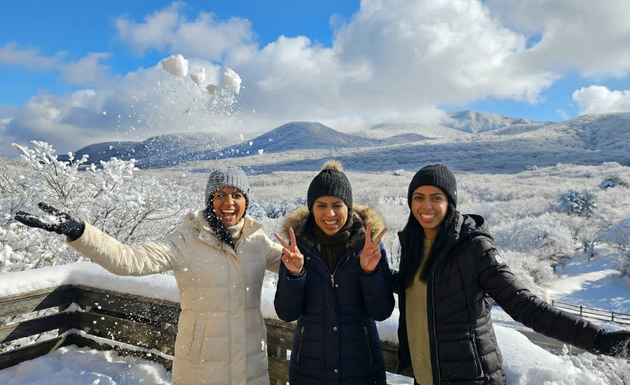 下雪後的隔天，1100 Highland 將搖身一變，成為濟州專屬的迷人冬季仙境。
