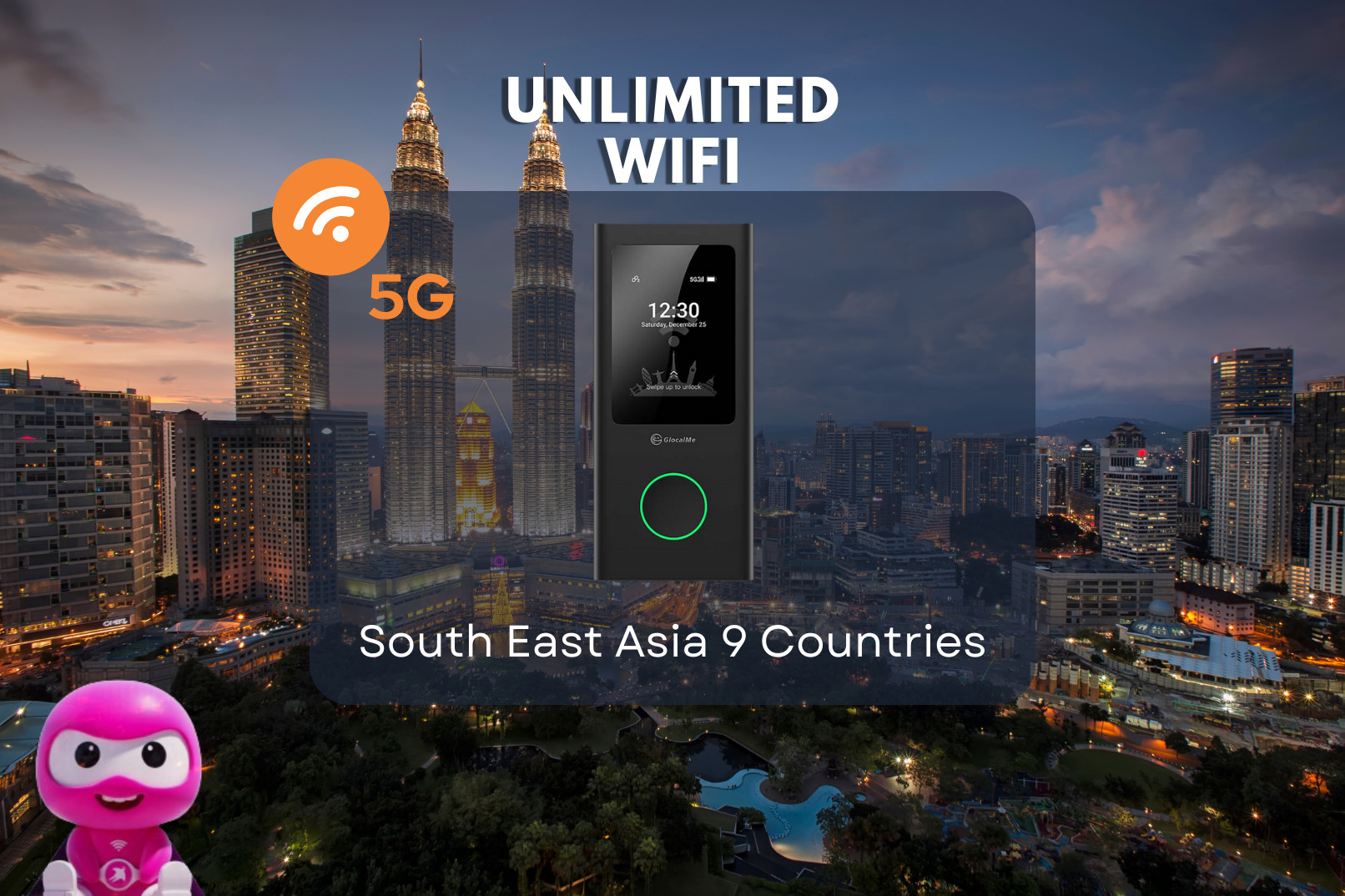 東南亞9國通用 4G／5G WiFi 分享器（馬來西亞機場領取）