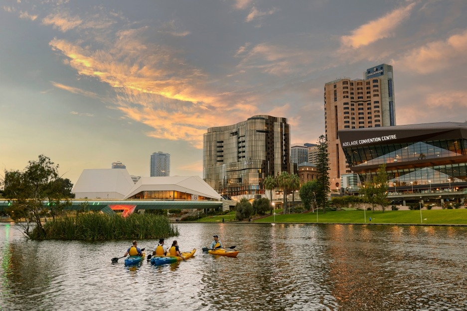 Adelaide City Guided Kayak Tour on the River Torrens