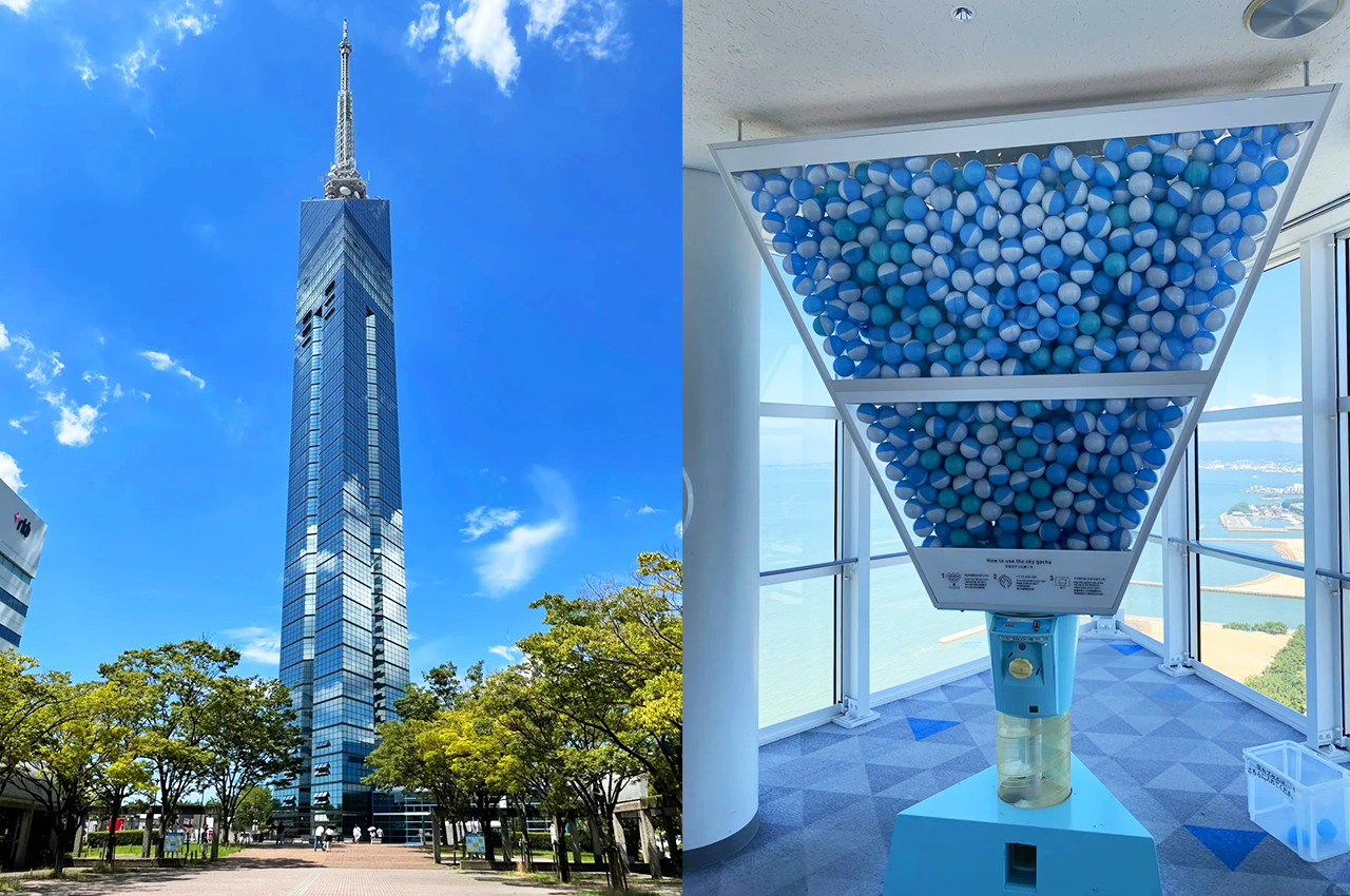 福岡塔這裡不僅有美麗的海景和廣闊的綠地，還有一座高聳入雲的福岡塔。站在塔頂