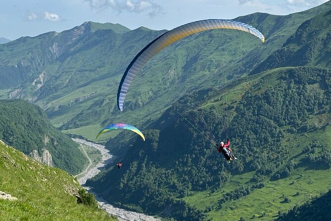Tandem Paragliding flight in Gudauri with GoPro or Insta360 video
