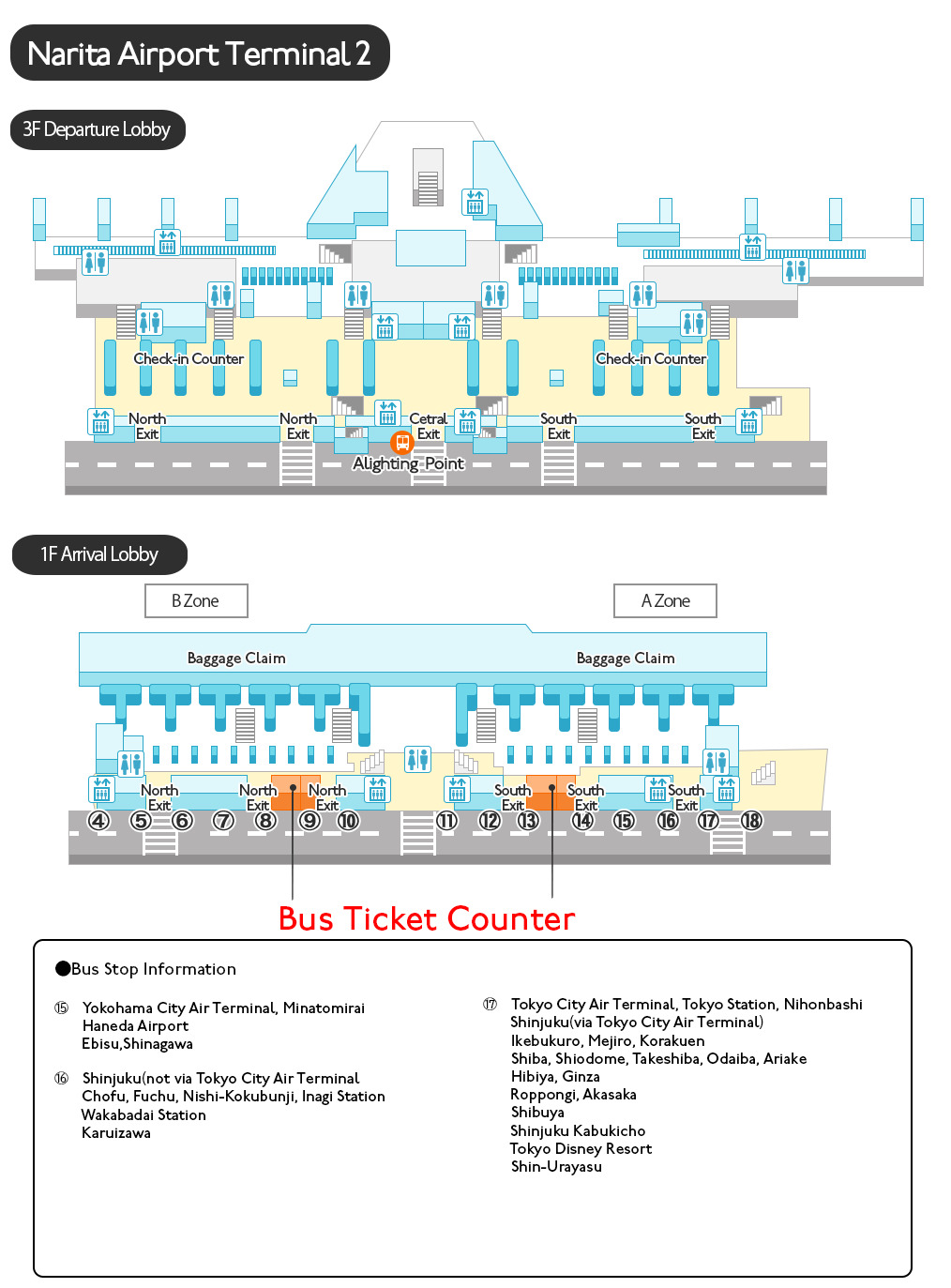 Narita Airport Terminal 2 map