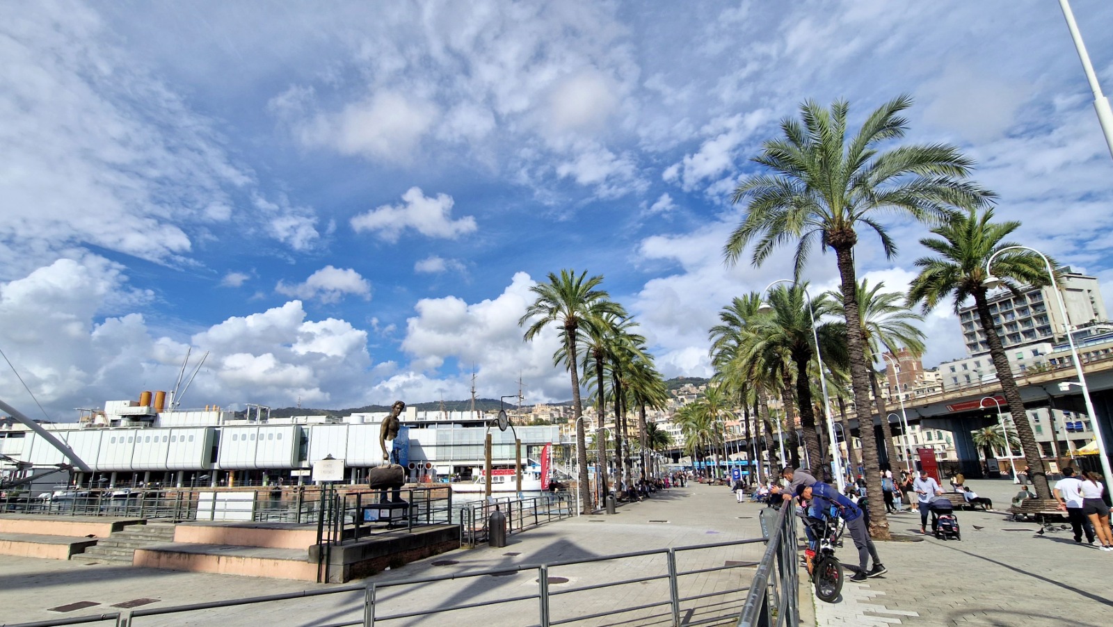 Genoa's Old Port area blends historic charm with modern attractions, bustling shops, and eateries