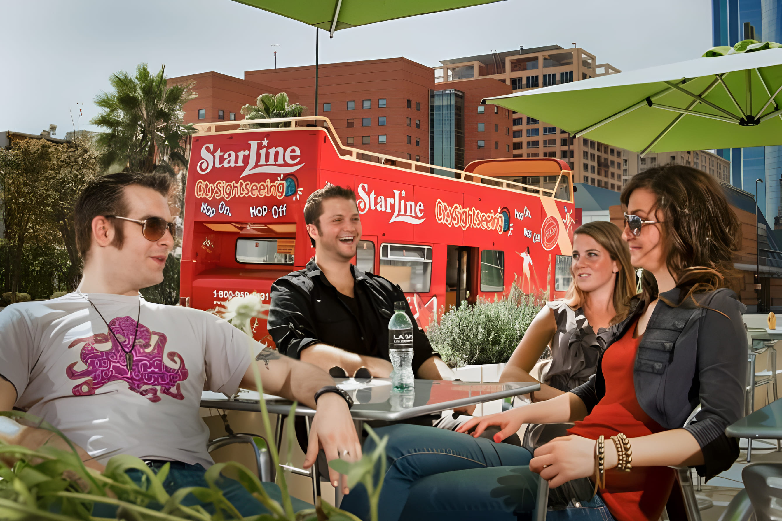 The Hop-on Hop-off Tour includes 40+ stops across Los Angeles, Hollywood, and Santa Monica