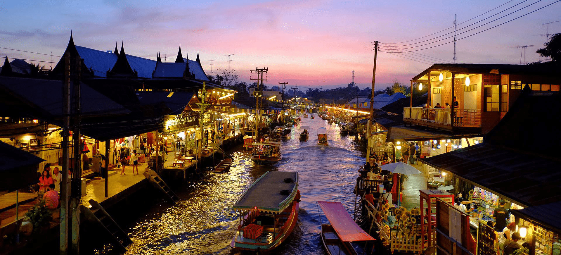 曼谷水上市場一日遊：丹嫩莎朵水上市場＆美功鐵道市場＆其他景點