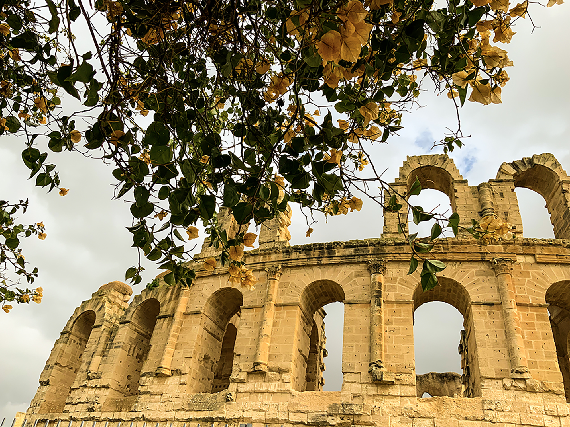 El Jem Amphitheater from the outside