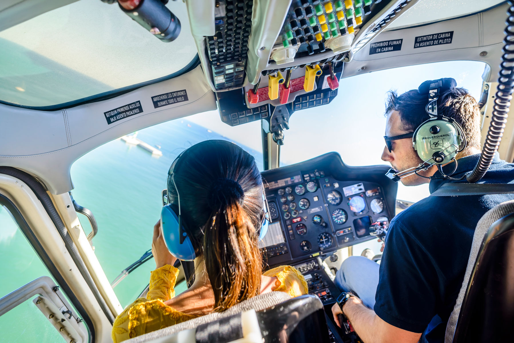 Helicopter ride over the city of Porto