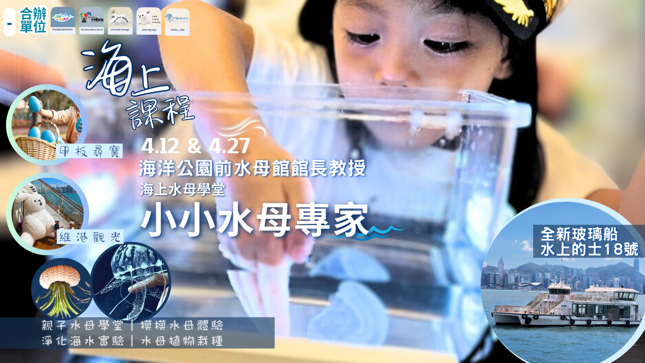 The Little Manager X 香港水上的士｜復活節活動 | 海上水母學堂《小小水母專家》