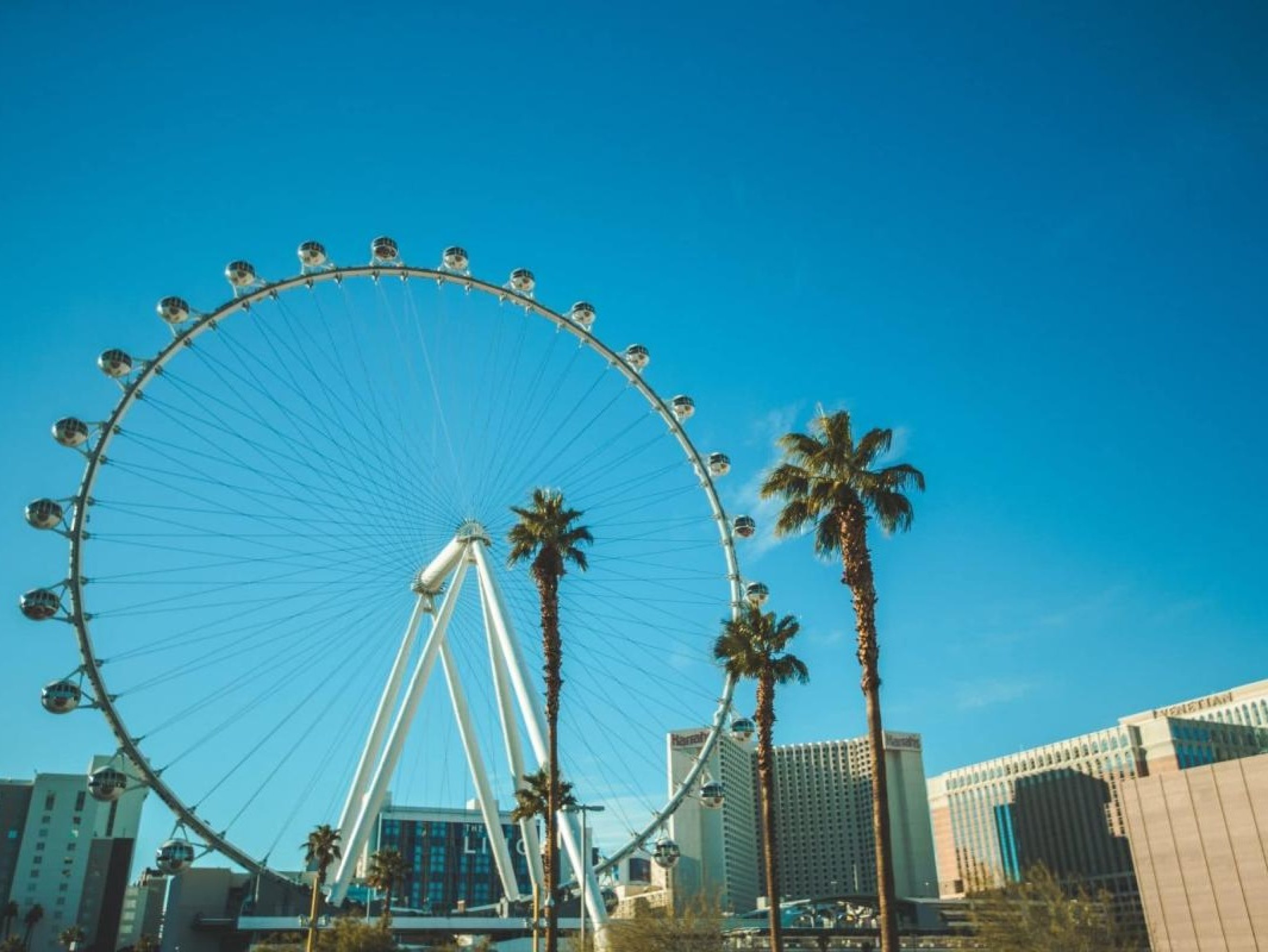 High Roller observation wheel offers panoramic views of the vibrant cityscape