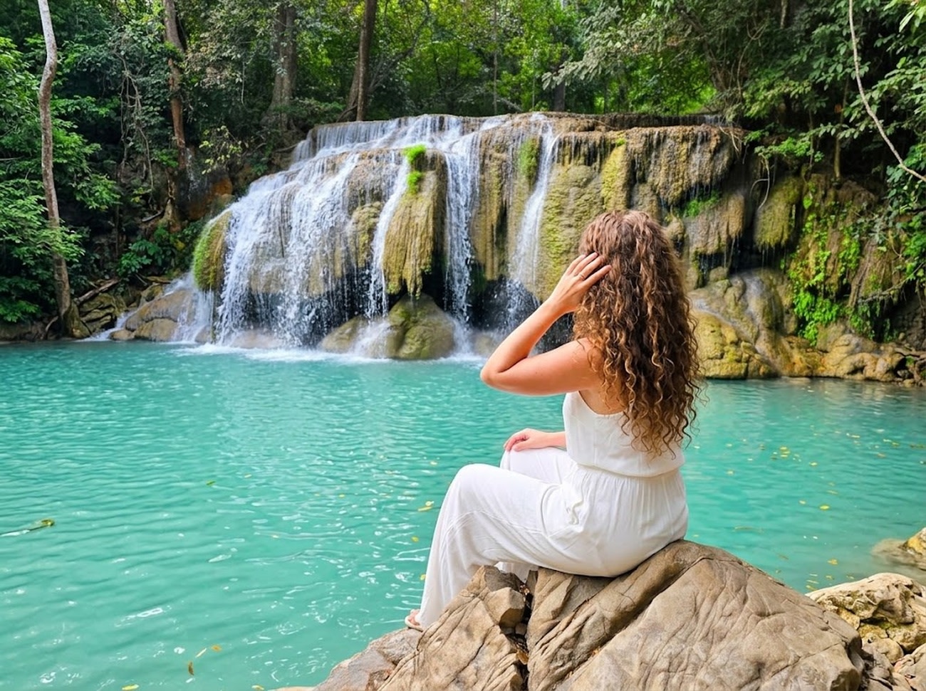 Erawan Falls & Bridge over River Kwai Full-Day Tour