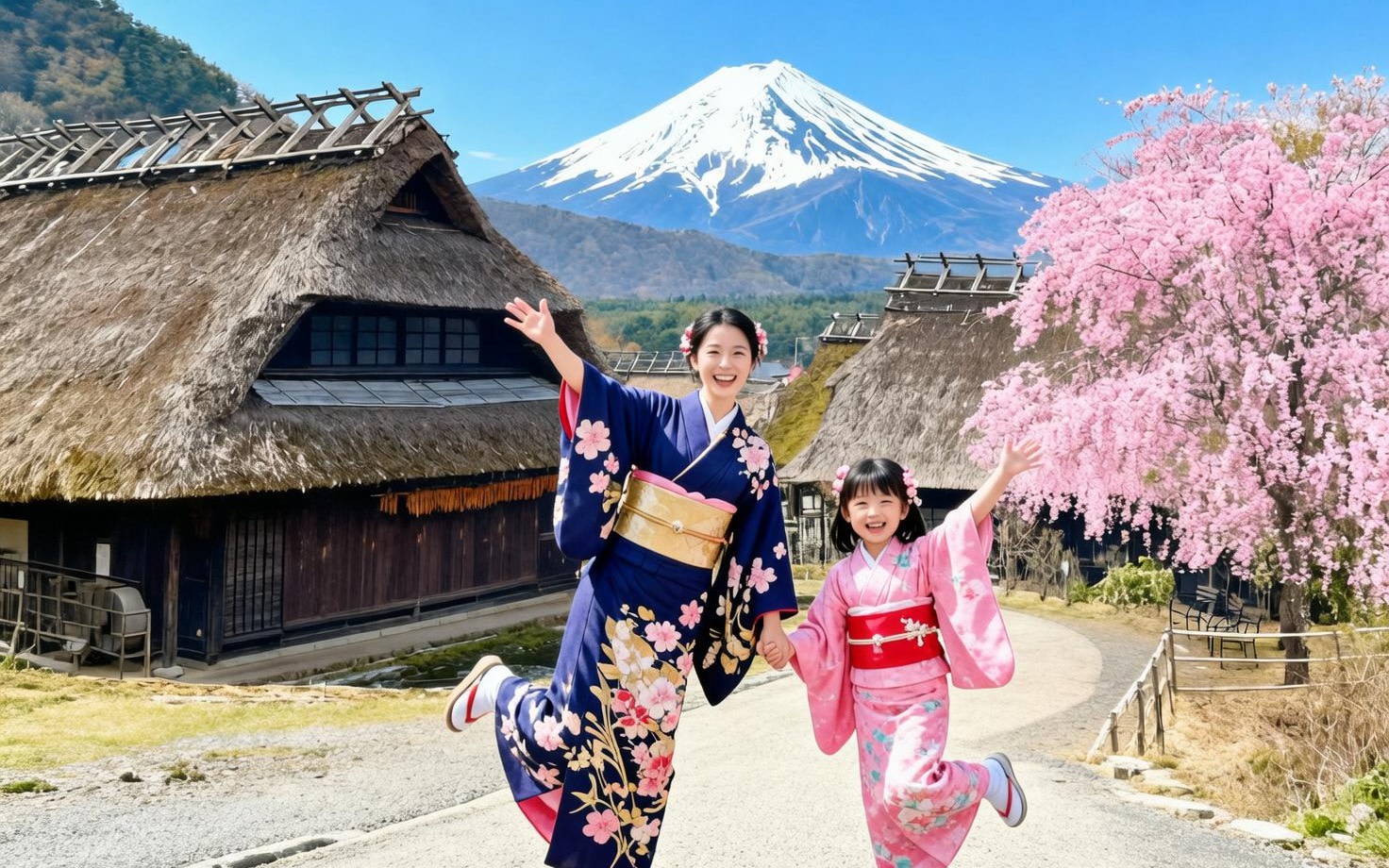 [One-Day Tour Exploring Scenic Spots of Mt. Fuji] Iyashi no Sato Nenba in Lake Saiko & Arakurayama Sengen Park & Lake Kawaguchi Oishi Park & Oshino Hakkai (From Tokyo)