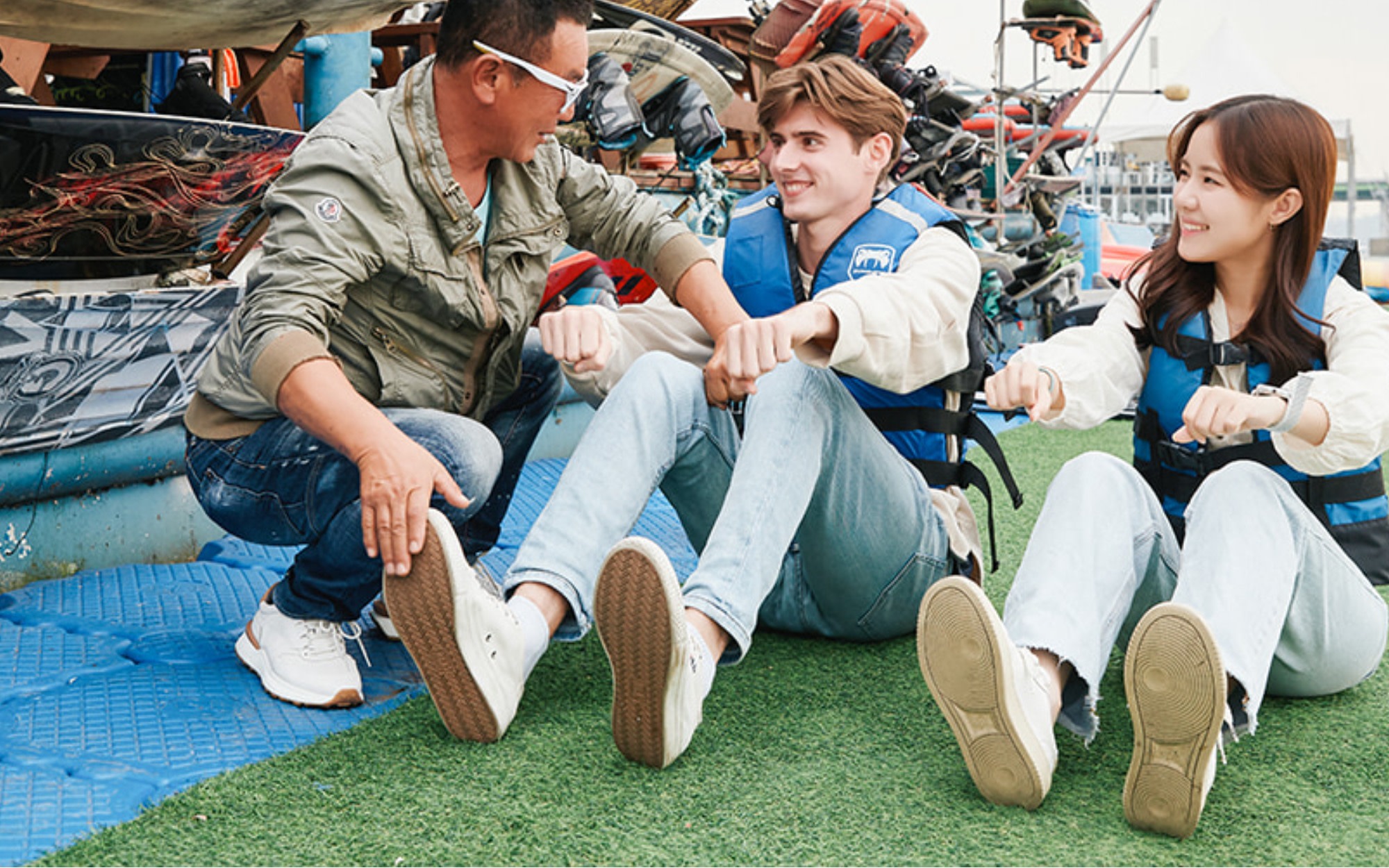Waterskiing on the Han River in Seoul
