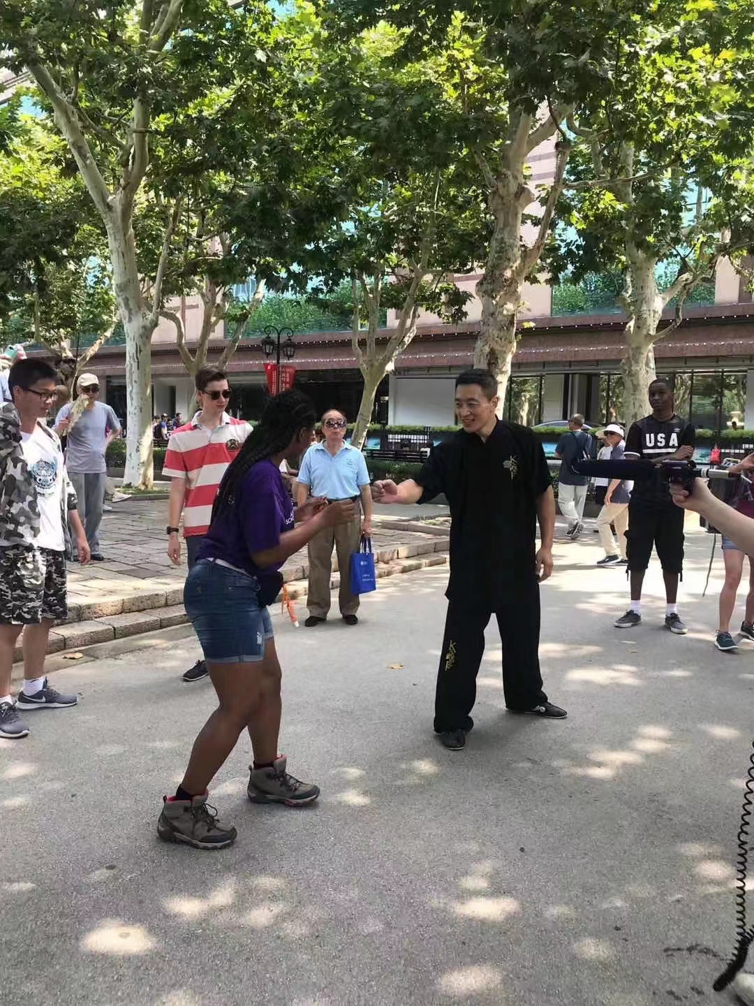 Chinese traditional Kungfu in Shanghai's Scenic Park