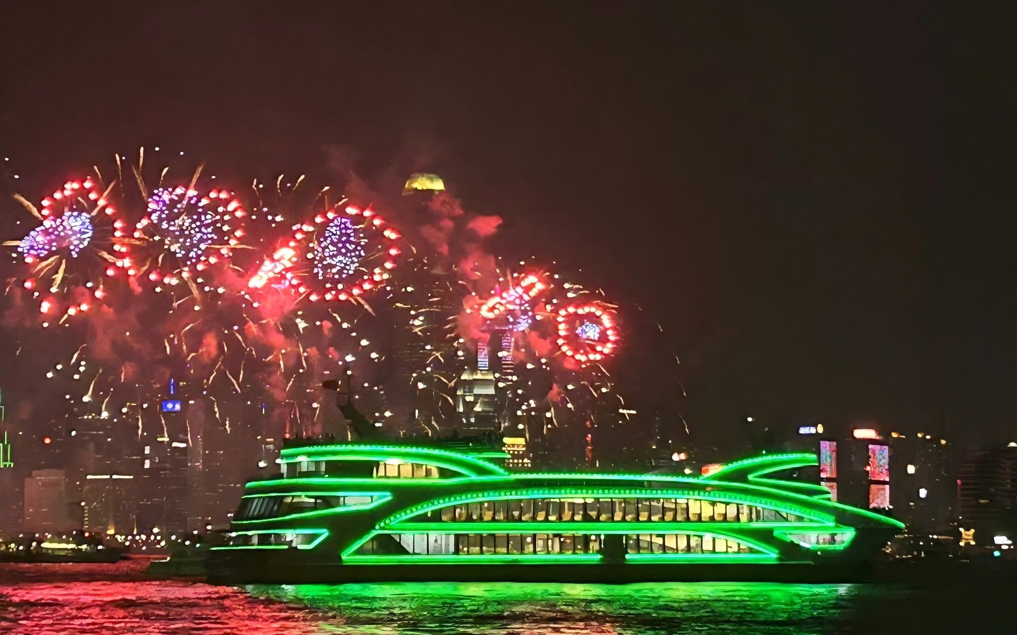 Pearl of the Orient New Year's Eve Countdown Fireworks Flight