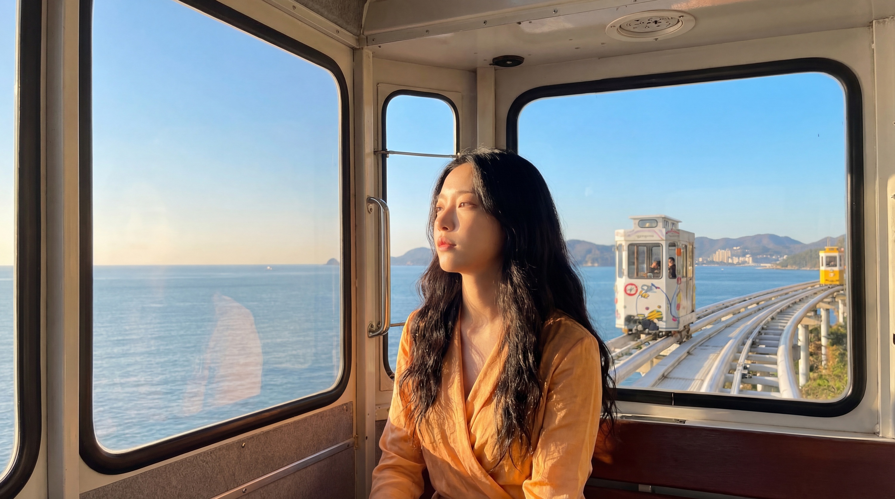 天空膠囊列車：一列沿著海岸懸崖緩緩行駛的私人迷你列車，氛圍輕鬆浪漫。本行程將提供單程車票。