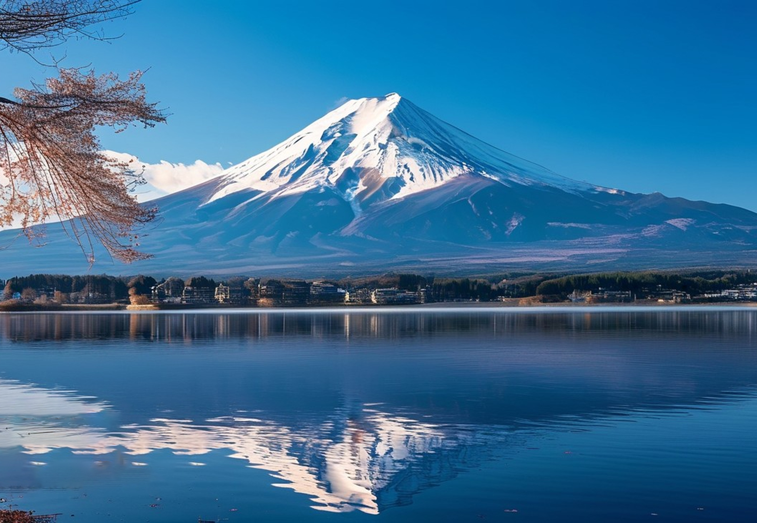 富士山與山中湖的春日美景~